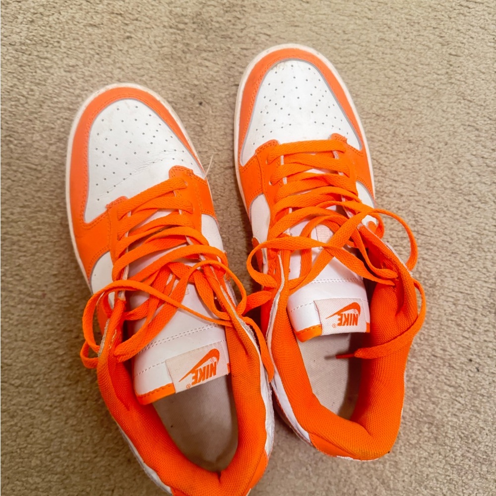 Nike Vibrant Orange and White Shoes
